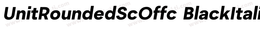 UnitRoundedScOffc BlackItalic字体转换